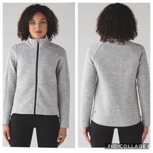 Lululemon Going Places Jacket Heathered Space Dyed Medium Grey Sz 4 Spacer